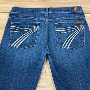 7 For All Mankind Blue Boot Cut Jeans